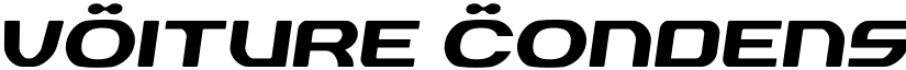 vOiture Condensed Semi-Italic font
