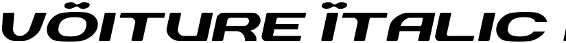 vOiture Italic font