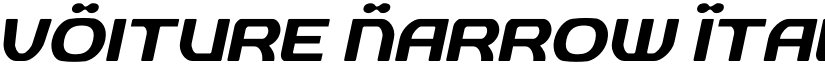 vOiture Narrow Italic font