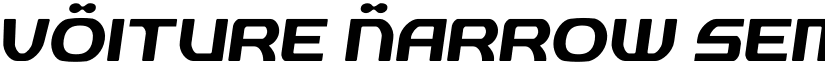 vOiture Narrow Semi-Italic font