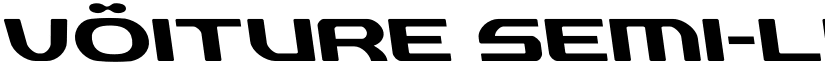 vOiture Semi-Leftalic font