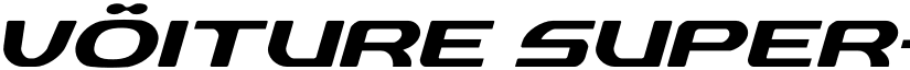 vOiture Super-Italic font