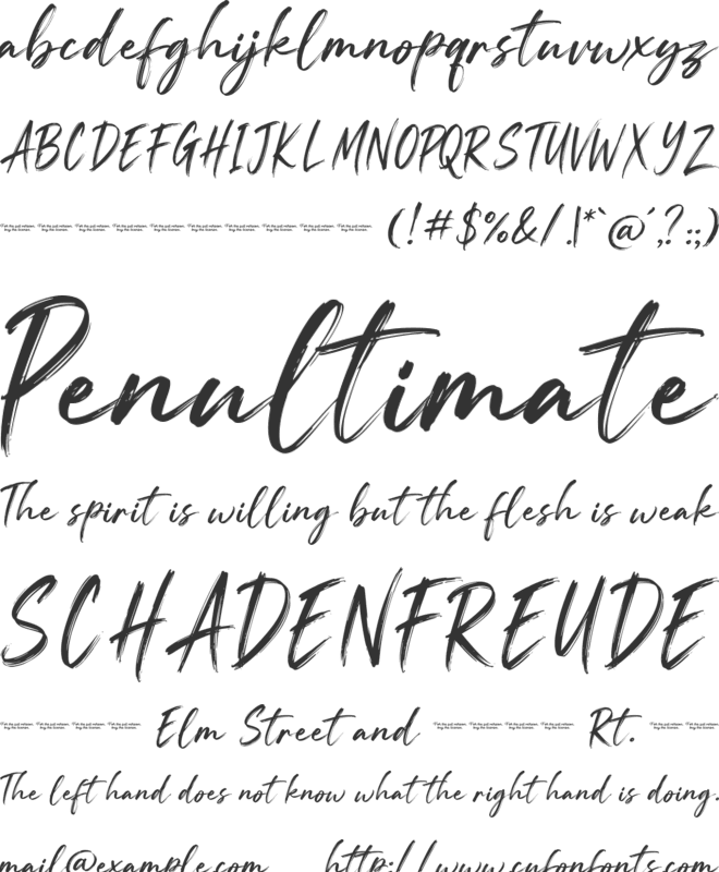 Sackline font preview