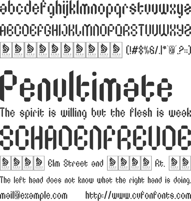 Bitstream Screen font preview