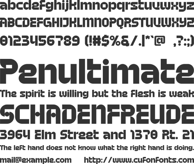 Rama font preview