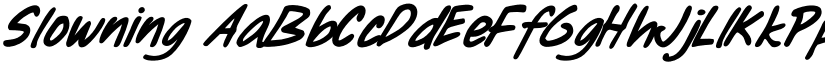 Slowning font download