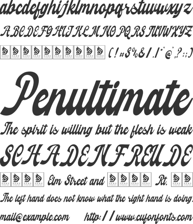 Fardiale font preview