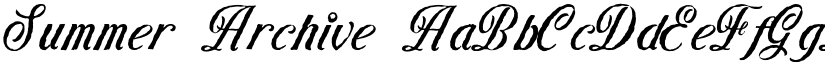 Summer Archive font