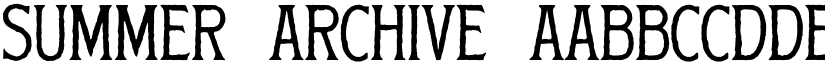 Summer Archive font