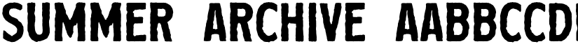 Summer Archive font