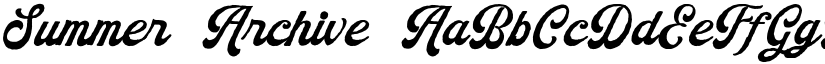 Summer Archive font