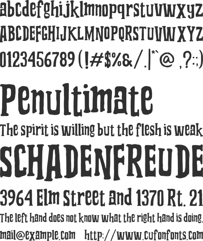 Grooving font preview