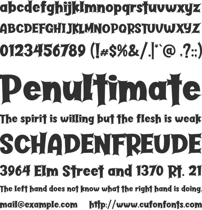 Butter Haunted font preview