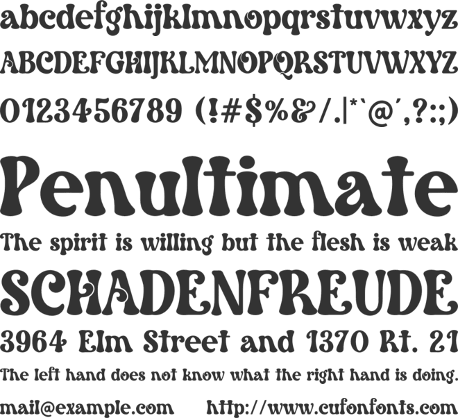Adore Shake font preview