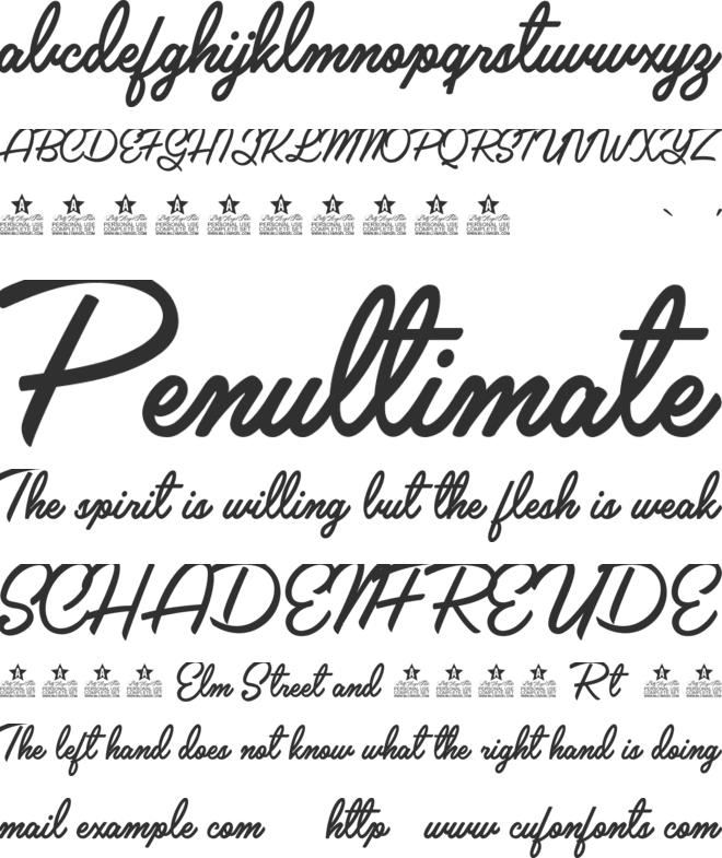 Galaxie Personal Use font preview