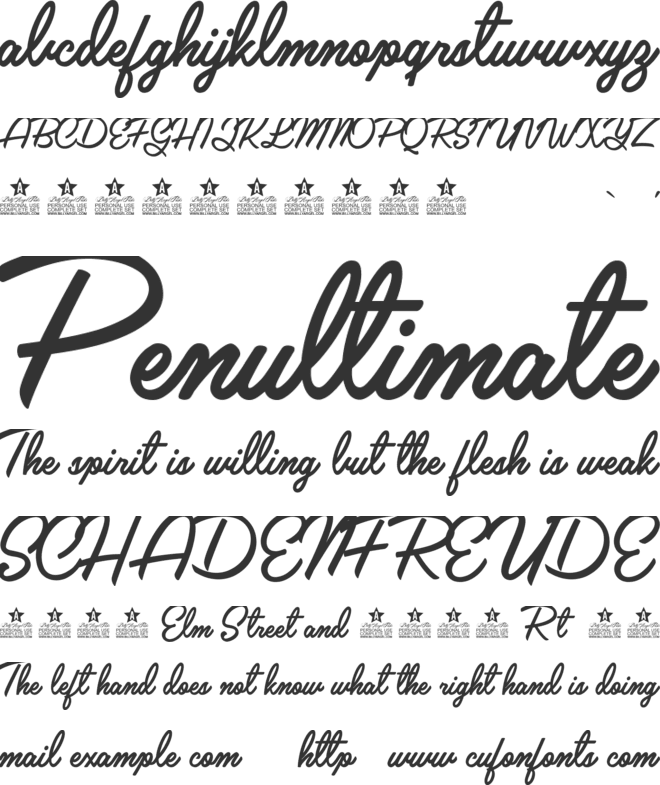 Galaxie Personal Use font preview