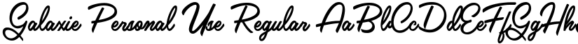 Galaxie Personal Use Regular font