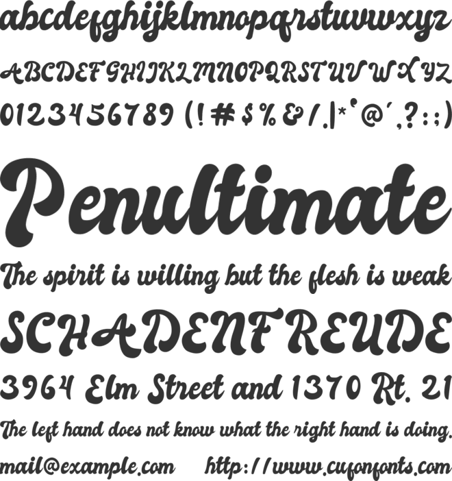 Autolova font preview