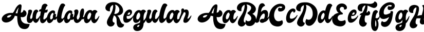 Autolova Regular font
