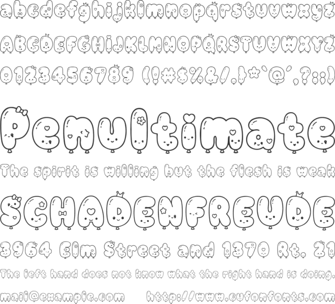 Cloudwink Personal Use Only font preview