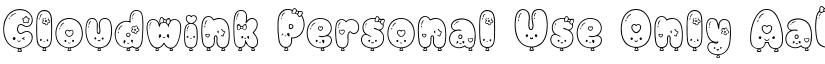 Cloudwink Personal Use Only font download