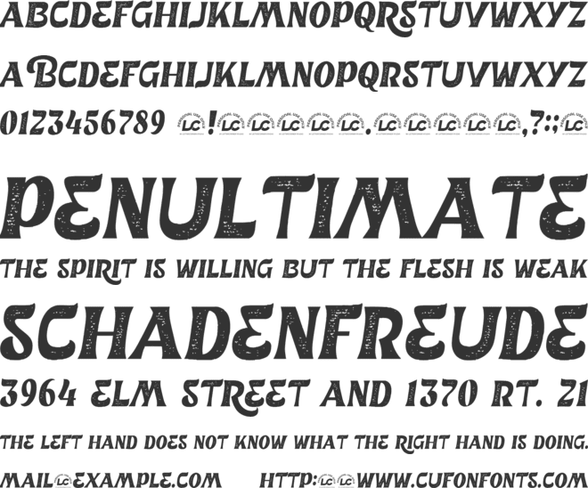 Borneo Echo font preview