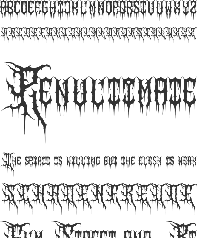 Ashensoul font preview