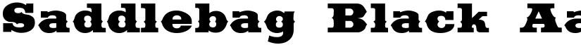 Saddlebag Black font