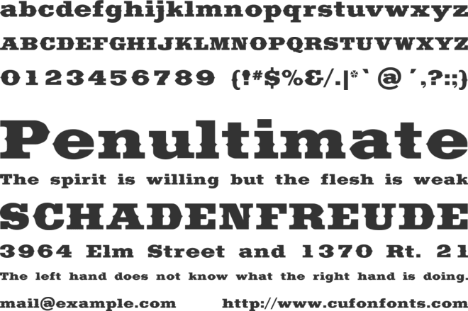 Saddlebag font preview