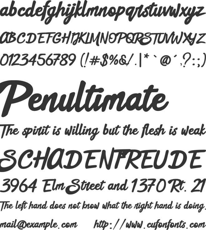 Black Street font preview