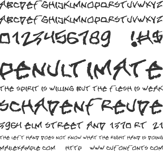 Urban Cile Graffiti Trial font preview