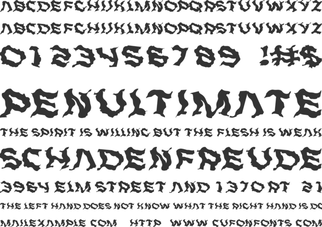 Aeogo Px Wire Trial font preview