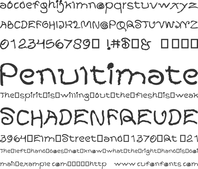 Fluid Story Trial font preview