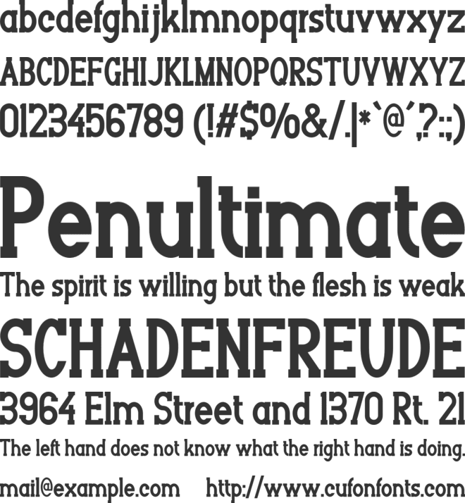 Berlian font preview