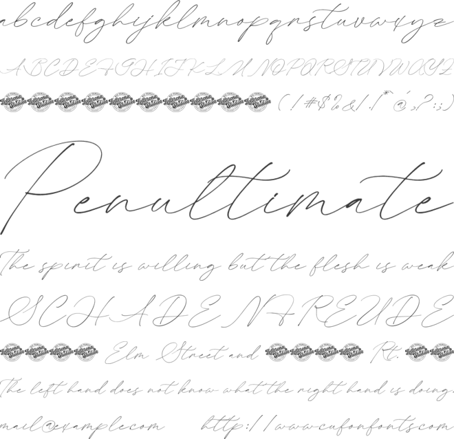 Melghita font preview