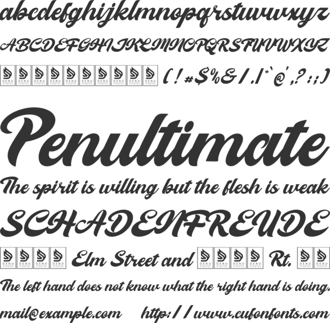 Melcostra font preview