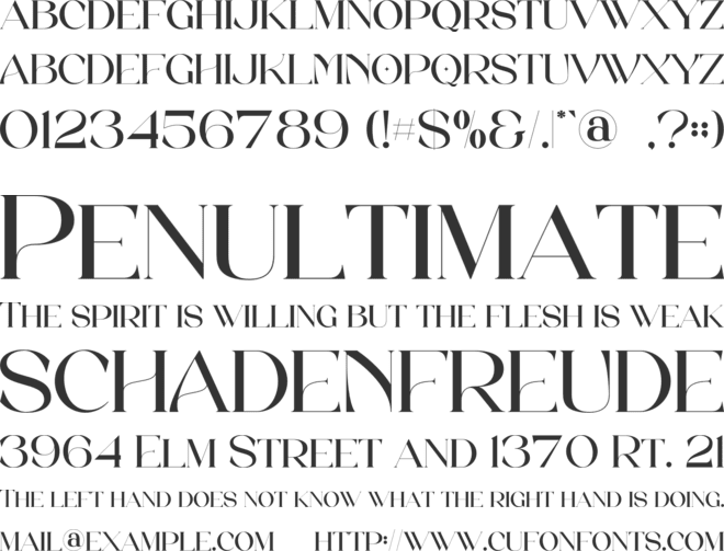 Menor font preview
