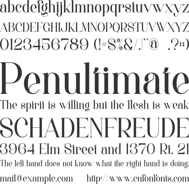 Megha font preview