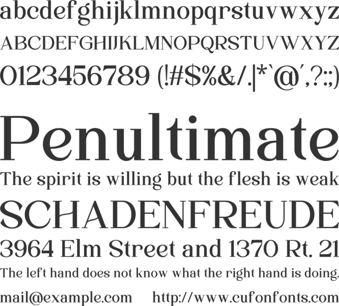 Quinela font preview