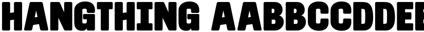 Hangthing font
