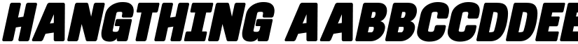 Hangthing font