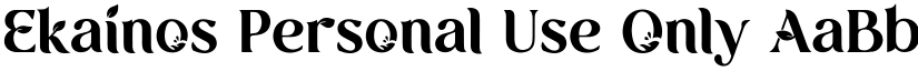 Ekainos Personal Use Only font download