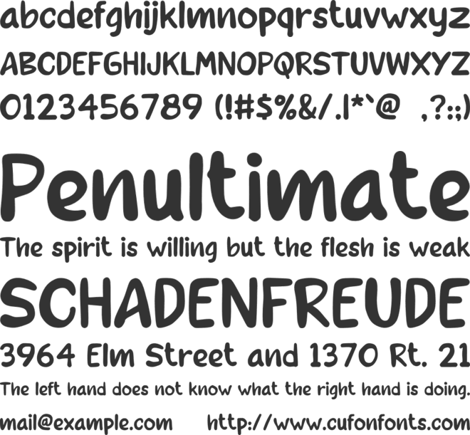 Tonami font preview