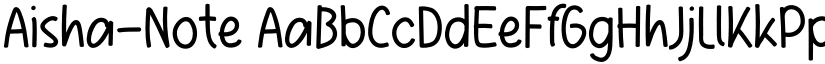 Aisha-Note font download
