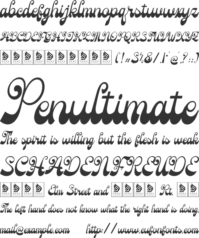 Rolling Rhapsody font preview