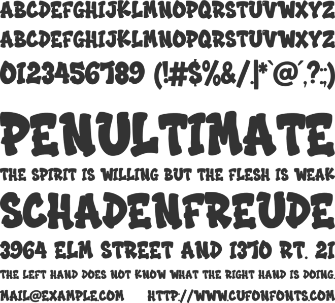 Urban Chunk font preview