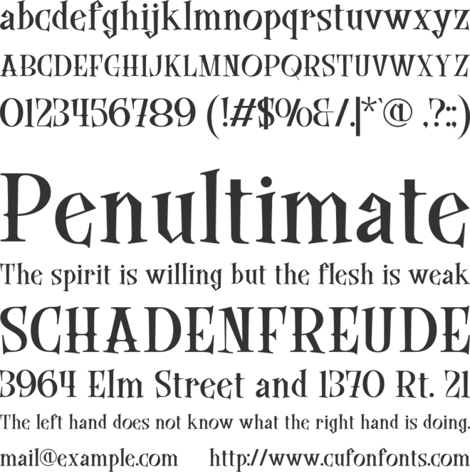 Madwitch font preview