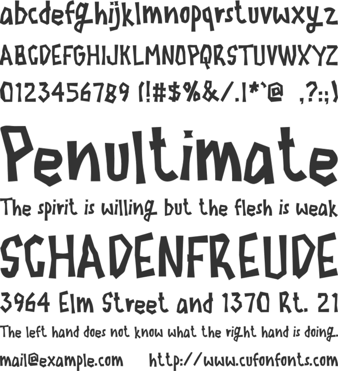 Tastoine font preview