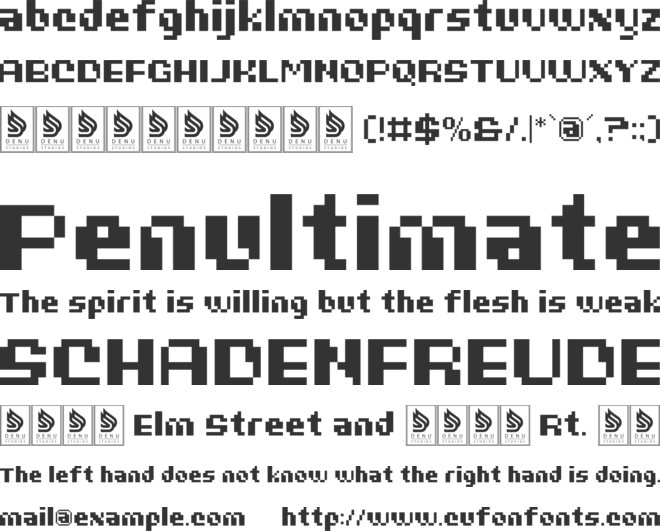 Rainy Pixelo font preview