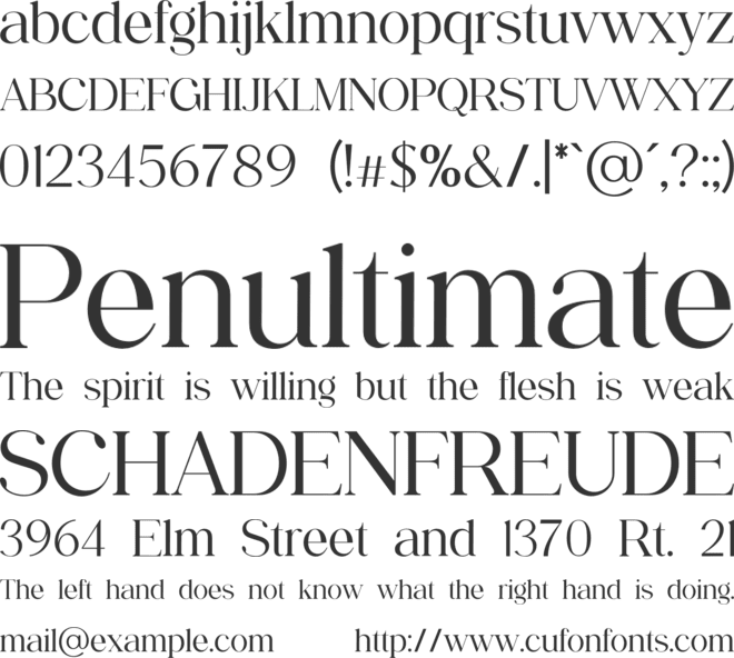 Palatines Serif Classic Fancy font preview